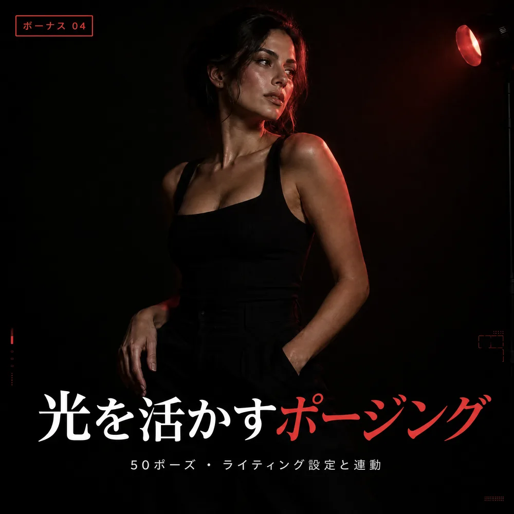 光を活かすポージング